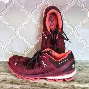 On Cloudsurfer Running Shoes Women's Burgundy